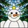 Holiday Decor Lovers' Cheerful Snowman Stained Glass Mosaic Bright White Yellow Orange Festive Winter Scene Stained Glass Suncatcher - 7