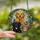 Pet Lovers' Vibrant Stained Glass Trio: Golden Retriever, Black Labrador, Tabby Cat, Botanical Wreath, Jewel Tones Mosaic Stained Glass Suncatcher - 2