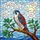 Nature Lovers' Majestic Hawk Stained Glass Art Tiffany Style Jewel Tone Mosaic Pattern Stained Glass Suncatcher - 7