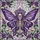 Gothic Art Enthusiasts' Tiffany Glass Skeletal Fairy, Violet Rose & Skull Mosaic Art Stained Glass Suncatcher - 7