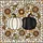 Art Nouveau Style Fans' Tiffany Stained Glass White Black Pumpkin Floral Amber Bronze Cream Mosaic Pattern Stained Glass Suncatcher - 7