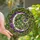 Women's Vibrant Amethyst Violet Green Tiffany Style Stained Glass Crescent Moon Botanical Vines Stained Glass Suncatcher - 1