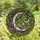 Women's Vibrant Amethyst Violet Green Tiffany Style Stained Glass Crescent Moon Botanical Vines Stained Glass Suncatcher - 4