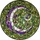 Women's Vibrant Amethyst Violet Green Tiffany Style Stained Glass Crescent Moon Botanical Vines Stained Glass Suncatcher - 7