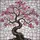 Women's Detailed Tiffany Style Cherry Blossom Tree Vibrant Pink Blush Luminous Gray Floral Mosaic Stained Glass Suncatcher - 7
