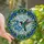 Nature Lovers' Vibrant Jewel Tone Stained Glass Hummingbird Art, Intricate Blue Floral Mosaic Pattern, Edge-to-Edge Tiffany Style Stained Glass Suncatcher - 1