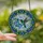 Nature Lovers' Vibrant Jewel Tone Stained Glass Hummingbird Art, Intricate Blue Floral Mosaic Pattern, Edge-to-Edge Tiffany Style Stained Glass Suncatcher - 2