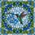 Nature Lovers' Vibrant Jewel Tone Stained Glass Hummingbird Art, Intricate Blue Floral Mosaic Pattern, Edge-to-Edge Tiffany Style Stained Glass Suncatcher - 7