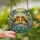 Romantic Nature Lovers' Vibrant Orange Robin Blue Forget-Me-Not Stained Glass Floral Stained Glass Suncatcher - 2