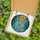 Nature Lovers' Majestic Stained Glass Stag Blue Eyes Elaborate Antlers Golden Sun Moon Mosaic Teal Icy Blue Ethereal Forest Pattern Stained Glass Suncatcher - 5