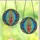 Vibrant Art Enthusiasts' Stained Glass Mosaic Teal Rose-Red Golden Sunflower & Rose Pattern Stained Glass Suncatcher - 3