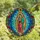 Vibrant Art Enthusiasts' Stained Glass Mosaic Teal Rose-Red Golden Sunflower & Rose Pattern Stained Glass Suncatcher - 4