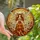 Fantasy Art Lovers' Luminous Tiffany Stained Glass Autumn Fairy Intricate Red Orange Amber Mosaic Stained Glass Suncatcher - 1