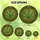 Botanical Art Lovers' Stained Glass Emerald Forest Golden Seven-Pointed Leaf Intricate Swirls Mosaic Stained Glass Suncatcher - 6