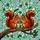 Nature Enthusiasts' Intricate Stained Glass Squirrels Acorn Woodland Mosaic, Tiffany Style Jewel Tones Orange Red Aqua Green Stained Glass Suncatcher - 7