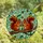 Nature Enthusiasts' Intricate Stained Glass Squirrels Acorn Woodland Mosaic, Tiffany Style Jewel Tones Orange Red Aqua Green Stained Glass Suncatcher - 4