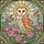 Art Enthusiasts' Tiffany Style Stained Glass Barn Owl Pink Peony Geometric Sunburst Design Stained Glass Suncatcher - 7