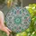 Art Lovers' Intricate Tiffany Stained Glass Starburst Teal Emerald Pink Tessellation Stained Glass Suncatcher - 1