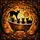 Cat Lovers' Tiffany Stained Glass Black Cats Clawfoot Tub Jack-o'-Lanterns Autumn Jewel Tones Stained Glass Suncatcher - 7