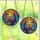 Spooky Aesthetic Fans' Tiffany Style Gothic Tea Party Mosaic with Blue Skeleton, Witch Hat, Glowing Jack-O'-Lanterns Stained Glass Suncatcher - 3