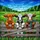 Farm Life Fans' Tiffany Stained Glass Baby Cow Trio Amber Green Mosaic Stained Glass Suncatcher - 7