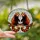 Red Panda Lovers' Fiery Orange Nuzzle Jewel Tone Tiffany Stained Glass Mosaic Stained Glass Suncatcher - 2