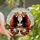 Red Panda Lovers' Fiery Orange Nuzzle Jewel Tone Tiffany Stained Glass Mosaic Stained Glass Suncatcher - 1