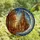 Fantasy Art Lovers' Intricate Stained Glass Gothic Castle Crescent Moon Autumn Forest Celestial Mosaic Indigo Amber Design Stained Glass Suncatcher - 4