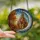 Fantasy Art Lovers' Intricate Stained Glass Gothic Castle Crescent Moon Autumn Forest Celestial Mosaic Indigo Amber Design Stained Glass Suncatcher - 2