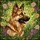 Dog Lovers' Intricate Stained Glass German Shepherd Wildflowers Meadow Mosaic Jewel Tones Stained Glass Suncatcher - 7