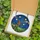 Cat Lovers' Jewel Tone Stained Glass Cat & Hand Creation Starry Night Blue Yellow Orange Mosaic Stained Glass Suncatcher - 5