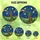 Cat Lovers' Jewel Tone Stained Glass Cat & Hand Creation Starry Night Blue Yellow Orange Mosaic Stained Glass Suncatcher - 6