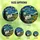 Nature Art Lovers' Tiffany Stained Glass Opossum Sunflower Starry Night Jewel Tone Mosaic Pattern Stained Glass Suncatcher - 6