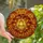 Autumn Art Lovers' Tiffany Stained Glass Autumn Wreath Fiery Orange Gold Red Amber Foliage Mosaic Stained Glass Suncatcher - 1