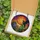 Gothic Art Lovers' Intricate Stained Glass Raven Tombstone Purple Orange Twilight Sky Design Stained Glass Suncatcher - 5