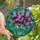 Art Lovers' Tiffany Inspired Lilac Stained Glass Bouquet Jewel Tone Floral Mosaic Stained Glass Suncatcher - 1