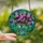 Art Lovers' Tiffany Inspired Lilac Stained Glass Bouquet Jewel Tone Floral Mosaic Stained Glass Suncatcher - 2