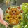 Dog Lovers' Happy Golden Dog Halloween Pumpkin Tiffany Stained Glass Autumn Mosaic Stained Glass Suncatcher - 1