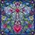 Faith-Inspired Tiffany Stained Glass Christian Cross Ruby Gem Fuchsia Heart Floral Mosaic Pattern Stained Glass Suncatcher - 7