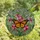 Nature Lovers' Intricate Stained Glass Monarch Butterfly Orange Pink Floral Mosaic Stained Glass Suncatcher - 4