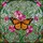 Nature Lovers' Intricate Stained Glass Monarch Butterfly Orange Pink Floral Mosaic Stained Glass Suncatcher - 7