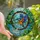 Nature Lovers' Vibrant Blue Orange Aqua Tiffany Stained Glass Kingfisher River Mosaic Stained Glass Suncatcher - 1