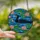 Nature Lovers' Intricate Tiffany Stained Glass Black Cormorant Pink Water Lilies Blue Water Mosaic Stained Glass Suncatcher - 2