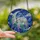 Dog Lovers' Iridescent Greyhound Crescent Moon Tiffany Stained Glass Wisteria Starry Night Emerald Teal Pink Art Stained Glass Suncatcher - 2