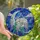 Dog Lovers' Iridescent Greyhound Crescent Moon Tiffany Stained Glass Wisteria Starry Night Emerald Teal Pink Art Stained Glass Suncatcher - 1