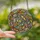Science Enthusiasts' Whimsical Microbe Tiffany Stained Glass Yellow Lavender Teal Orange Pink Stained Glass Suncatcher - 2