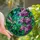 Nature Lovers' Vibrant Hummingbird Lilac Tiffany Stained Glass Jewel Tone Pattern Stained Glass Suncatcher - 1