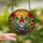 Whimsical Art Lovers' Tiffany Style Stained Glass Gnome Meadow Sunflowers Radiant Jewel Tones Stained Glass Suncatcher - 2