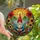 Whimsical Art Lovers' Tiffany Style Stained Glass Gnome Meadow Sunflowers Radiant Jewel Tones Stained Glass Suncatcher - 1