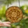Autumn Enthusiasts' Highly Detailed Edge-to-Edge Tiffany Stained Glass Autumn Wreath, Amber Gold Burnt Orange Pearl Mosaic Stained Glass Suncatcher - 2